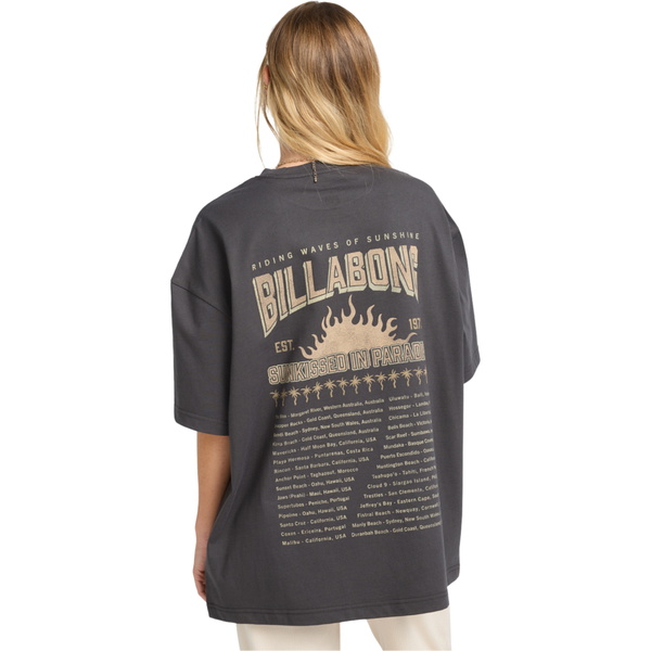 2025 Camiseta De Manga Curta Paradise Sunkiss Para Mulher Da Billabong , EBJZT00505 - Off Black